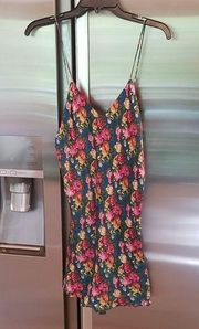 Victoria's Secret 💕💕 Vintage Y2K Gold Label 100% Silk Floral Print Slip Dress S