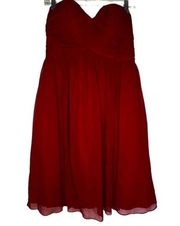 Donna Morgan Strapless Silk Dress