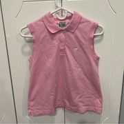 Pink Collared Sleeveless Polo