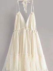 Halter Dress Beige