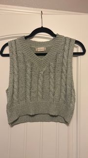 knitted sweater vest cropped