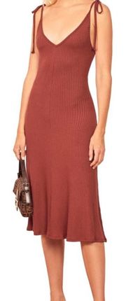 Shandy Ribbed Knit Midi Slip Dress