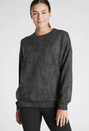 Herringbone Chevron Gray Studio To Street Sweatshirt