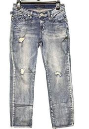 Rock & Republic Women's Indee Straight Leg Distressed Jeans Blue Size 2