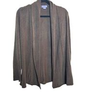 Laura Scott Brown Women Cardigan Size Medium 100% acrylic