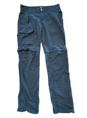 Black Cargo Convertible Zip Off Omni-Shade Pants Size 6 Womens Low Rise