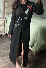 Vintage Jessica McClintok Millenium 2000 Embroidered Overcoat