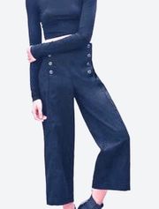 Talula Sailor High Waist Ankle Crop Wide Leg Pants