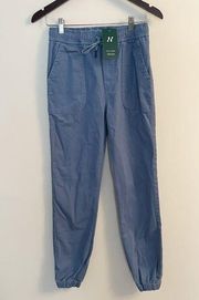 Halara Periwinkle Blue Joggers Elastic Waist Drawstring Size Small NEW High Rise