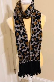 Leopard print scarf, new with tags animal print y2k