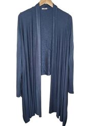 LAmade High-Low Draped Blue Cardigan Long Sleeve Size L