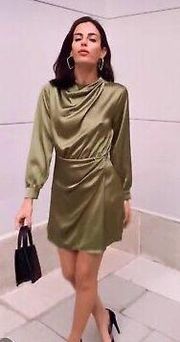 Satin Green Dress