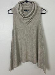 Alice + Olivia Sharry Sleeveless Turtleneck Gray Wool Cashmere Blend Size Small