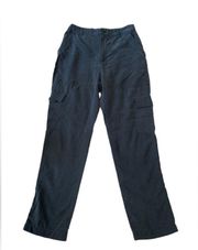 Amadi Anthropologie Cargo Pants XS Black Walker Pockets Joggers Pants Washed