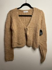 NWT Tilly’s FULL CIRCLE TRENDS Tie Front Womens Cardigan Tan 