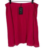 Gibson x International Women's Day Thamarr Pleated Skirt Pink Size XXL New