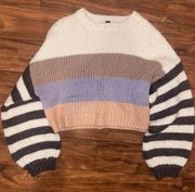 Forever 21  striped cropped sweater