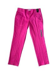 NEW YORK AND COMPANY Pink Slim Straight Ankle Pants Sz 8 NEW