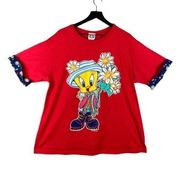 Tweety Bird Vintage Looney Tunes 1995 T-Shirt Size Large Warner Bros USA Shirt