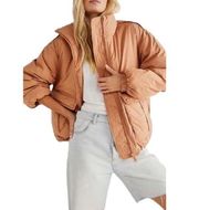 Free People Duvet Bomber Coat in Doe New Size Small