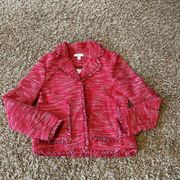 TopShop Red Tweed Blazer Size 6 Excellent Condition