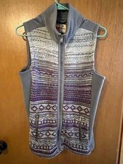 Ruff Hewn grey purple L zip up vest