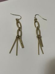 gold dangle earrings