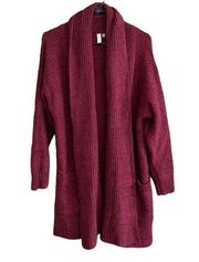 Anthropologie Pilcro and the Letterpress Size 1X Red Cardigan Sweater Oversized