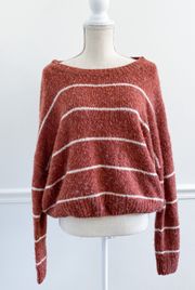 Lumiere  Rust Stripe Chunky Sweater