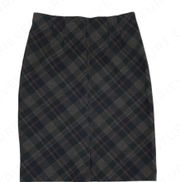 Amanda + Chelsea Petite Plaid Skirt Brown Officecore Work Outfit Stretch Size SP