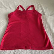 Lululemon  pink racer back tank with built-in bra