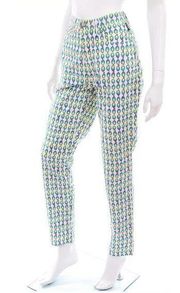 Vtg 90’s Versace Pants Colorful Olive Novelty Disco Atomic Art To Wear Sz 26/30”