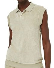 Fear of God Essentials Velour Polo Sleeveless Top