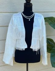 all over tassel cropped Kimono, size M, L