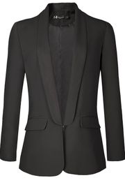 Women's Work Office Blazer Jacket Open Front Business Casual Suit Jacket