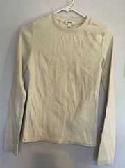 AGOLDE LONG SLEEVE CREW NECK RIB TEE SZ XS