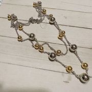 Talbots Silver And Gold Round Balls Necklace