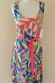 Robbie Bee geometric chiffon dress size 12