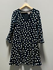 JB by  NYC Black Polka Dot Print Dress