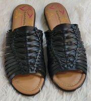 Comfortiva Felida Huarache Slide Women's Size 8N Woven Leather Sandals