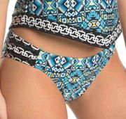 Blue Geometric Print  Swim Bottoms