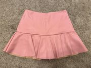 Pink Vinyl Mini Skirt