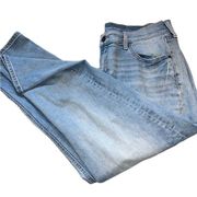 Old Navy Light Wash Boyfriend Blue Jeans Women Size 10 Regular Distressed Style!