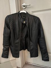 LA Coalition black leather jacket size XS