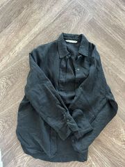 ZARA Linen Oversized Button Down