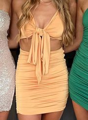 Orange Tie Dress