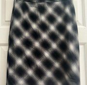 The Limited Size 0 Lined Blurred Plaid Pencil Skirt