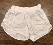 White Hotty Hot Shorts 4”