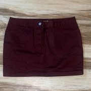 T by Alexander Wang maroon mini skirt