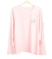 VINEYARD VINES Light Pink Stacked Whale Long Sleeve Swim Shirt Women's XL